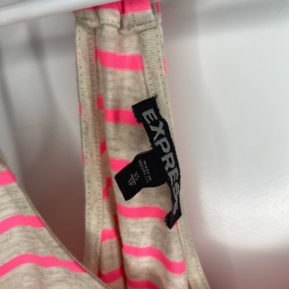 Express striped Drop Waist dress with top pocket detail - Picture 3 of 7